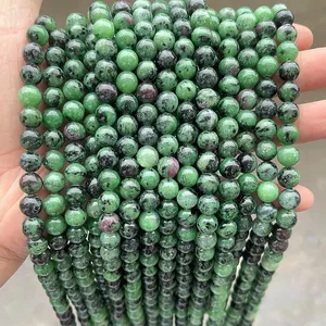 Bán buôn tự nhiên Ruby đá Bead Vòng pha lê đá quý Loose hạt đối với trang sức làm