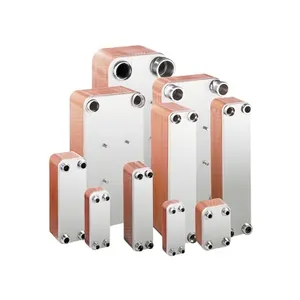 H013 Anti rust air to water ss304 brazed plate heat exchanger evaporator for aquaculture
