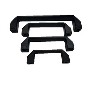 Tiradores y pomos de diseño moderno, duraderos, de aleación de aluminio y plástico negro, estilo industrial rústico, para gabinetes eléctricos y muebles. - Product Image 2