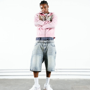 Y2K hommes rétro gothique Hip Hop <span class=keywords><strong>Style</strong></span> à capuche <span class=keywords><strong>Harajuku</strong></span> Dollar imprimé fermeture éclair sweat surdimensionné <span class=keywords><strong>Streetwear</strong></span> hiver numérique lâche - Product Image 4