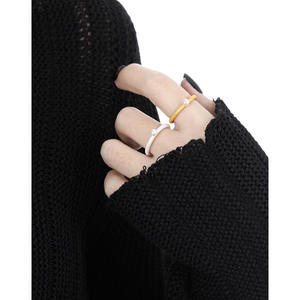 Non ternir Fine Sterling Silver 925 Réglable Perle Bagues De Fiançailles Pour Filles Femmes Petite Amie - Product Image 4