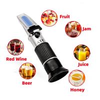 Handheld Refractometer Honey Baume Meter Sugar Content Tester Honey Concentration Meter Water Content Honey Refractometer 1 Set