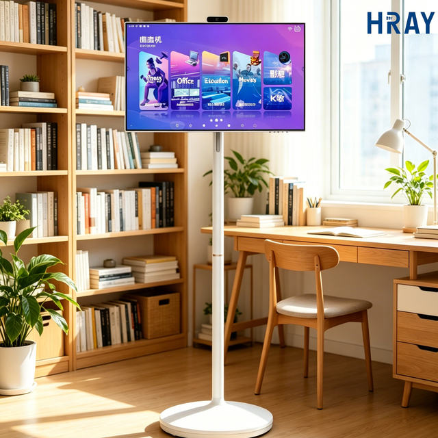 HRAY Portable Smart Touchscreen Display Android 13 System with Built in Battery for Home Entertainment Fitness Video Calls