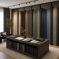 Cortina Opaca Comercial de Lino Sintético, Tamaño y Color Personalizados, Moderna e Impermeable, para Hoteles, Villas, Apartamentos y Proyectos