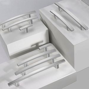 Tiradores modernos plateados de un solo orificio con acabado impregnado en aceite para gabinetes de cocina, dormitorio y exteriores, de aleación de zinc, juego de diez. - Product Image 1