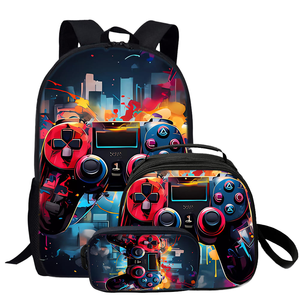 Los Mejores Regalos para Niños y Niñas Jugadores de Fútbol, Mochila Escolar de Dibujos Animados en 3D, Impermeable, Juego de Tres Piezas - Product Image 3