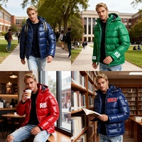 Manteau Doudoune Léger à Capuche Homme « Rainbow Spray » Marque Tendance, Blouson Bomber Hiver Coupe-Vent Imperméable Homme, Logo Personnalisé
