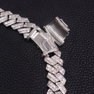 16mm Hip Hop trampa estrella estilo Vvs Moissanite cadena de eslabones cubanos collar cubano de lujo diamantes de laboratorio accesorio helado - Product Image 3