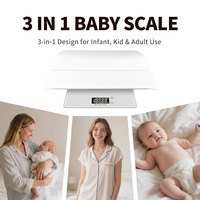 Balance pour bébé numérique haute précision Leaone personnalisée, 100 kg, avec grand écran LCD, alimentée par piles