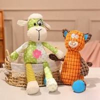 Lot de jouets en peluche mignons en gros : taureau, canard, mouton, chien, lapin – Jouets doux pour bébés, OEM