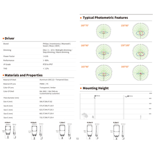 Led 가로등 야외 황혼에 새벽 뉴욕 거리 램프 좋은 가격 led 가로등 지그베 - Product Image 5