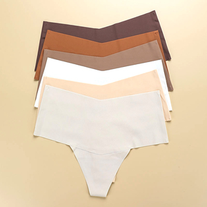 Fitness Invisible Panties Laser Cut Ice Silk Panties <strong>V</strong> <strong>String</strong> Tanga Ropa Interior De Mujer High Waist <strong>Thong</strong> Women's Panties - Product Image 4