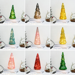 New Small Glass <b>Christmas</b> <b>Tree</b> with Luminous Decorative Lights Counter Window <b>Desktop</b> <b>Christmas</b> Scene Decorations - Product Image 4