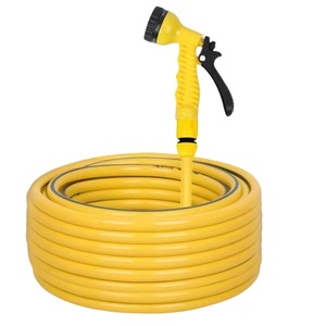 Pistola de agua de alta presión con 7 velocidades ajustables y manguera para lavado de autos y riego de plantas - Product Image 1