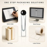 Vente en gros de flacons de parfum en verre vides de 30 ml, rechargeables, vaporisateur à fine brume, flacon carré avec bouchon rond en or, noir ou argent