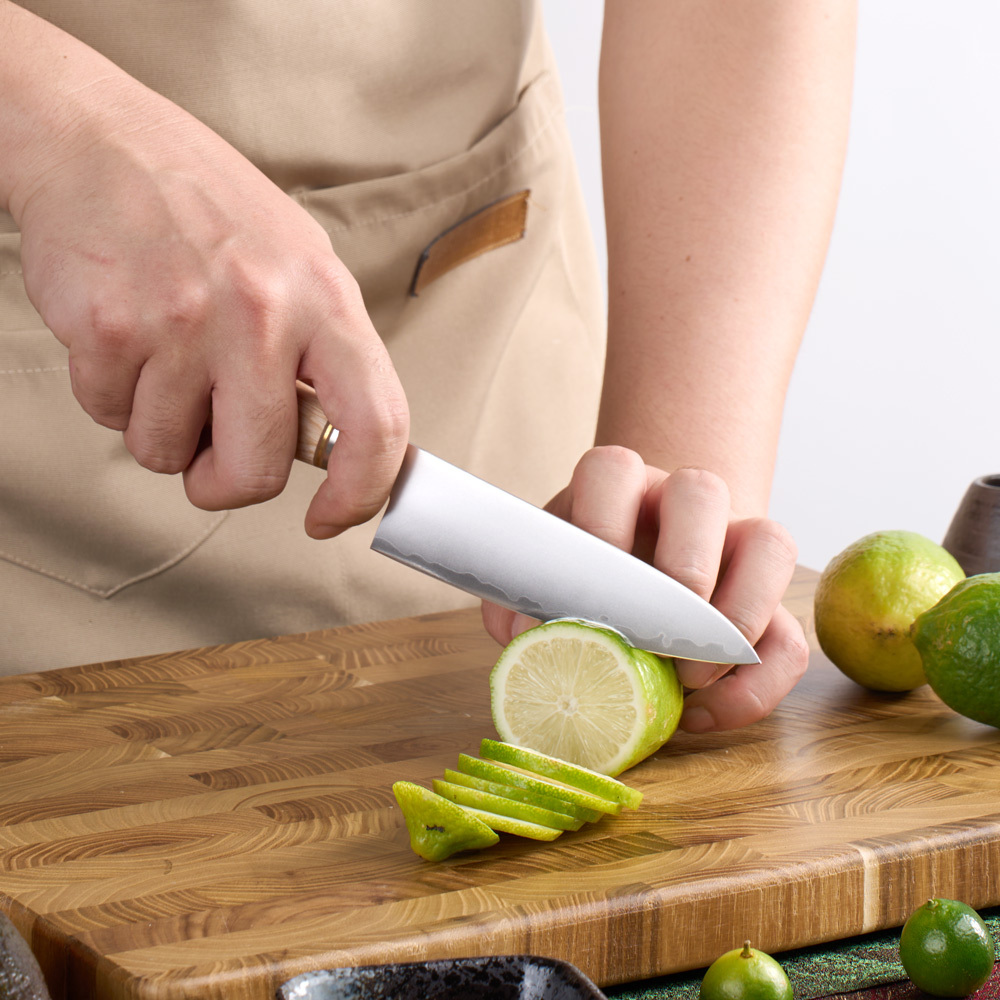 Santoku Bois Blond — 12,7 cm — détail et utilisation