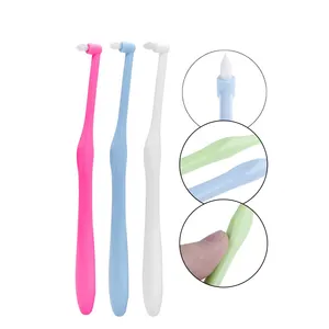 Single Bundle Head Orthodontic Toothbrush Soft Bristles Dental Bonding Brush