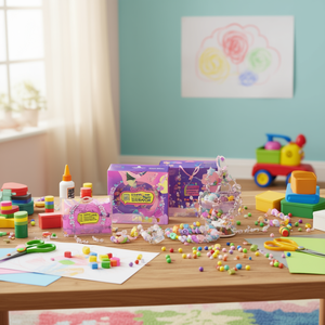 Kit de Abalorios para Niños Guzzie, Set de Fabricación de Joyería con Flores de Plástico, Empaquetado en Caja de Color - Product Image 2