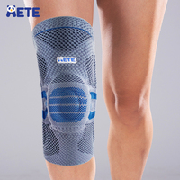 Genouillères en silicone avec soutien à ressort pour le sport, le fitness, le basketball, la protection du ménisque et de la rotule