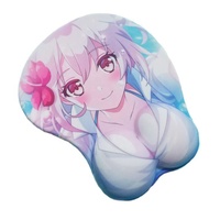 Tapis de souris en silicone souple non toxique personnalisé 3D avec repose-poignet, motif fille japonaise sexy, antidérapant, épaisseur 30 mm, pour le gaming