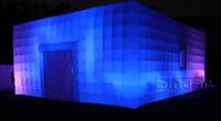Tente de fête gonflable LED de 12 m³ pour mariage, boîte de nuit, cube, certifiée CE, ventilateur intégré, couleur personnalisée