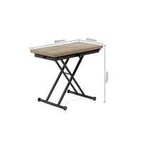 Table basse multifonctionnelle en bois pour la maison, transformable en table à manger