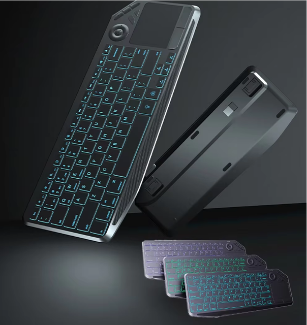 Rechargeable Ergonomic Dual Mode Touch Keyboard Backlight 2.4g Wireless  Keyboard with Trackpad for Smart Tv