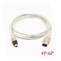 Câble de données USB 2.0 vers 4P pour caméra DV, FireWire 1394, 6 vers 4/6 vers 6, taille 1394IEE, câble de capture vidéo pour caméra, longueur environ 50 cm