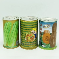 Boîtes de conserve en métal personnalisées par les fabricants Couvercle circulaire scellé facile à tirer pour l'emballage de boîtes de conserve de graines de carottes