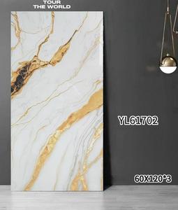 Piastrelle in Porcellana Effetto Marmo Blu di Lusso 60x120cm, Moderne, Lucidate, Antibatteriche, Resistenti all'Usura, per Pavimenti e Pareti Interne, Colore Nero - Product Image 1