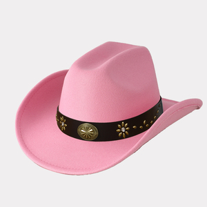 Sombreros Fedora de <span class=keywords><strong>Jazz</strong></span> al por Mayor con Banda de Cuero, Color Sólido, Fieltro de Lana Pura, Ajustables, Unisex, para las Cuatro Estaciones, Estilo Casual Occidental para Exteriores - Product Image 6