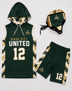 Maillot de football américain 7V7 personnalisé, haute performance, sublimation, logo de marque, compression, uniformes de football 7V7 - Product Image 5