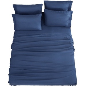 梅兰尼超柔软拉丝超细纤维三件套实心现代床单枕套奢华200TC - Product Image 1