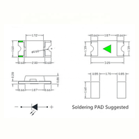 Puce à diodes LED SMD 1206, montage inversée, Smd 1206, rvb 0402, rouge, vert, jaune, bleu, blanc, violet, 0603, 0805, 1206, 3528