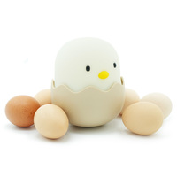 Veilleuse LED tactile en silicone en forme de poussin mignon, intensité réglable, lampe de chevet douce en silicone en forme d'œuf pour chambre d'enfant, cadeau pour bébé