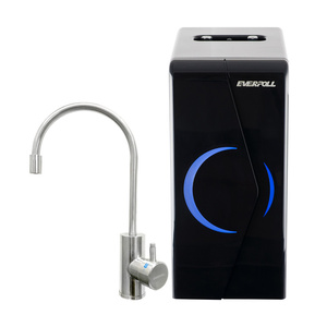 Purificador de filtro de agua para debajo del fregadero para uso doméstico, tubo de calor de cerámica envuelto, acero inoxidable 304, 50 GPD, tasa de flujo eléctrico - Product Image 1