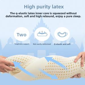 Almohada de Látex Personalizable Ecológica Moderna 2025, Núcleo de Almohada de 200 Hilos, Soporte Sólido para el Cuello, Ayuda para Dormir, Partículas de Masaje Refrescantes - Product Image 3