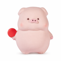 Jouet à mâcher couineur en latex classique moderne pour chien, jouet pour animaux de compagnie en forme de cochon naturel et souple pour chiens de petite et moyenne taille