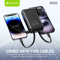 BAVIN Vente en gros Powerbank PC032 Pro Y 22.5w 10000mah Plug Eu Us Li-Polymer Battery Power Bank Avec I Phone Type Cable