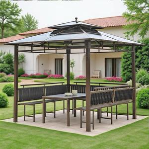 Gazebo de Acero con Iluminación Decorativa para Jardín, Parque, Resort, Patio, Terraza y Área de Eventos al Aire Libre con Diseño Moderno - Product Image 3