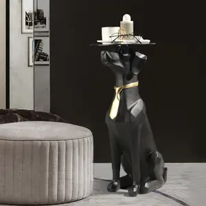 Negro creativo de Basse moderno nórdicos casa piso decoración multifunción perro mesa de café