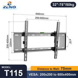 <span class=keywords><strong>Soporte</strong></span> de Pared para TV LED LCD Plasma de 32 a 75 Pulgadas, <span class=keywords><strong>VESA</strong></span> (200X200 a 600x400mm), Inclinación ±15 °   Acero Laminado en Frío T115 - Product Image 6