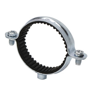 M7 Metric Carbon Steel <b>Thickness</b> 0.8/1.0mm One <b>Ring</b> Throat Hoop Pipe Clamp with Rubber Galvanized - Product Image 1