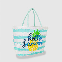 Nuevo diseño personalizado azul lentejuelas ancla playa vacaciones yute arpillera bolso de mano ISO abaca Lino arpillera bolsas de tela
