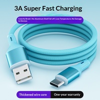 Cable de Datos USB C a USB C de 240W PD, Cable de Carga Rápida Tipo C, Serie de Colores Macaron, Carga Rápida para Teléfonos Gaming