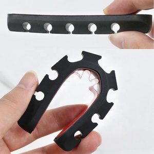 Manufacturer Custom Logo Self Adhesive Cable Management Holder Clips <b>Silicone</b> Cable Cord USB Wire Holder Desk Organizer 7 Slot - Product Image 3