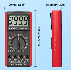 Handheld <span class=keywords><strong>Digital</strong></span> LCD Display AC/DC Multimeter Hergestellt Produkt 9205A <span class=keywords><strong>Digital</strong></span> Multimeter <span class=keywords><strong>Electric</strong></span> Unit <span class=keywords><strong>Tester</strong></span> - Product Image 3