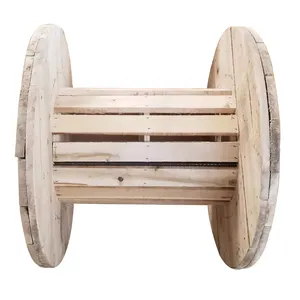 Wood Cable Bobbin Dried Wooden Drum Large Wooden Cable Drums