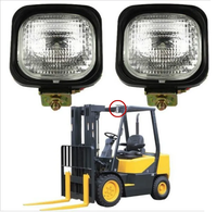 Advertencia de seguridad para montacargas, luz de zona roja, súper LED brillante, haz de arco de línea larga, luz en forma de U, 12-80V CC, lámpara de trabajo de punto azul