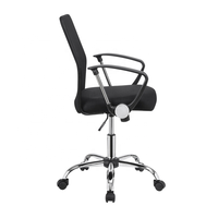 Chaise de bureau en maille noire à hauteur réglable, pivotante à 360°, très vendue ° Chaise de bureau pivotante pour le bureau, la maison et l'étude